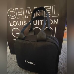 CC Puffy Black Novelty Cosmetic Bag